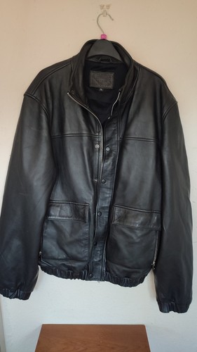Giacca pelle nera bolongaro - giacca, di